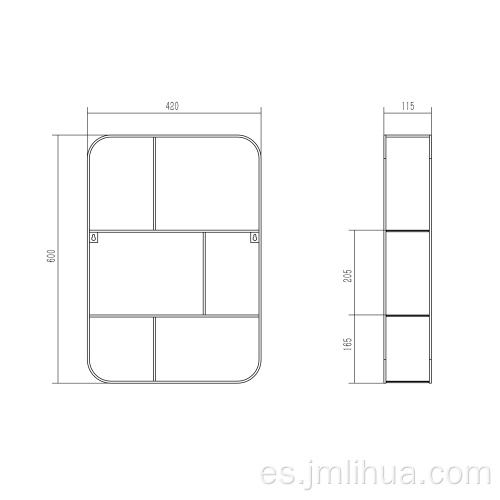 estante de almacenamiento de pared estante de colección de árboles estantería